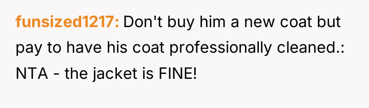funsized1217 Don't buy him a new coat but pay to...