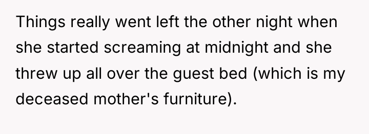 Things really went left the other night when she started...
