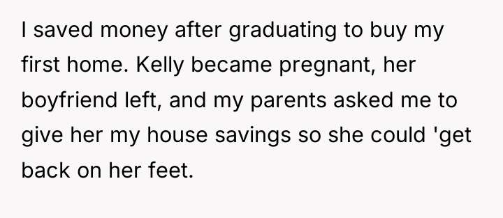I saved money after graduating to buy my first home....