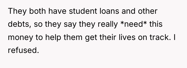 They both have student loans and other debts, so they...
