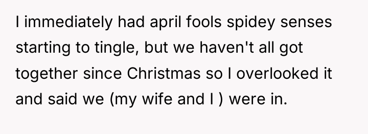 I immediately had april fools spidey senses starting to tingle,...