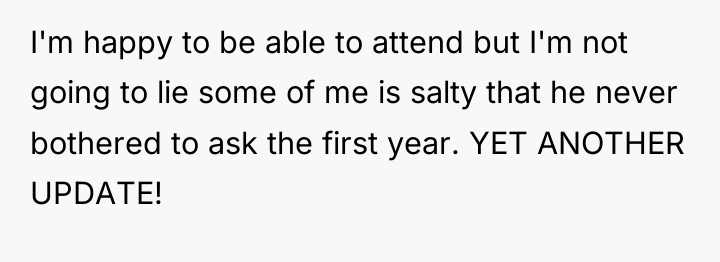 I'm happy to be able to attend but I'm not...
