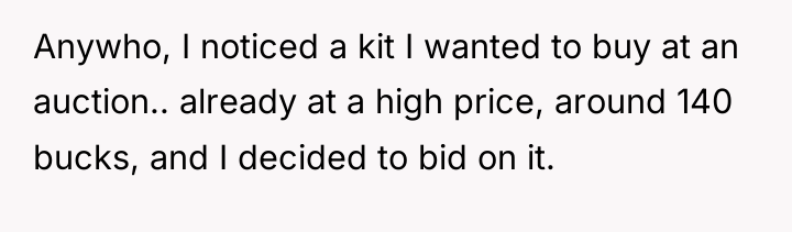 Anywho, I noticed a kit I wanted to buy at...