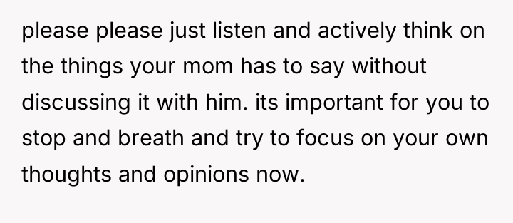 please please just listen and actively think on the things...