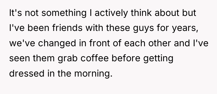 It's not something I actively think about but I've been...