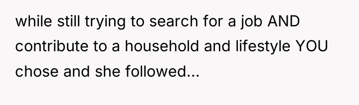 while still trying to search for a job AND contribute...