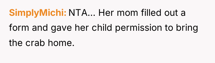 SimplyMichi NTA... Her mom filled out a form and gave...