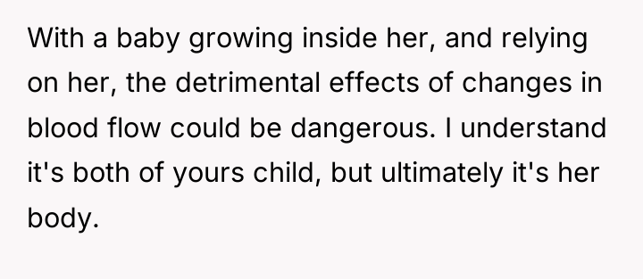 With a baby growing inside her, and relying on her,...