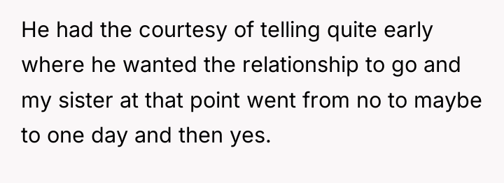 He had the courtesy of telling quite early where he...