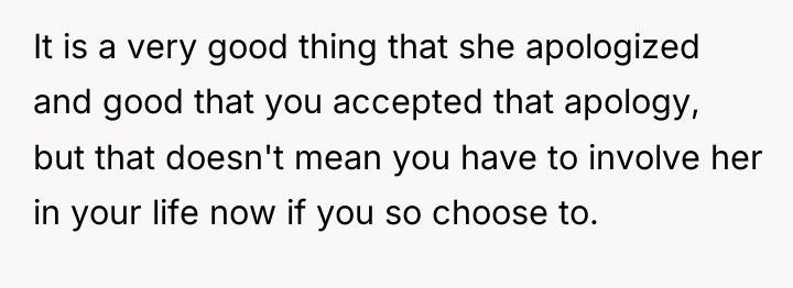 It is a very good thing that she apologized and...