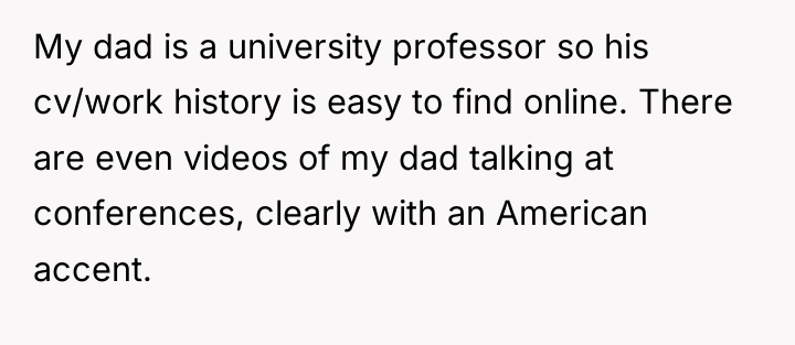 My dad is a university professor so his cv/work history...