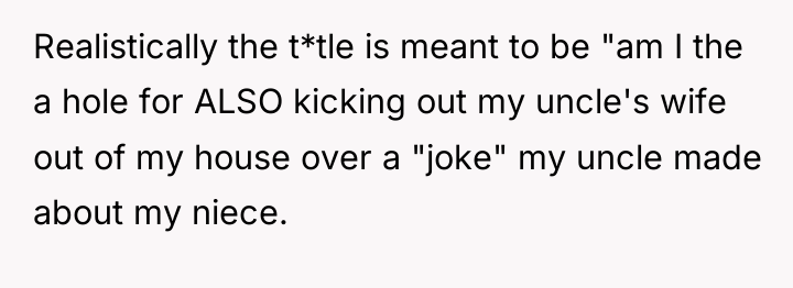 Realistically the t*tle is meant to be "am I the...