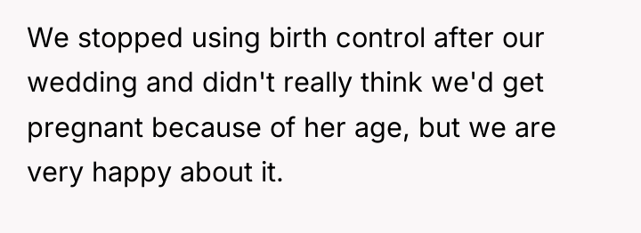 We stopped using birth control after our wedding and didn't...