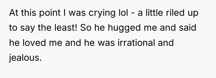 At this point I was crying lol - a little...