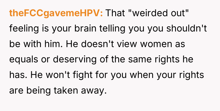 theFCCgavemeHPV That "weirded out" feeling is your brain telling you...