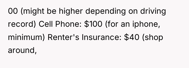 00 (might be higher depending on driving record) Cell Phone:...