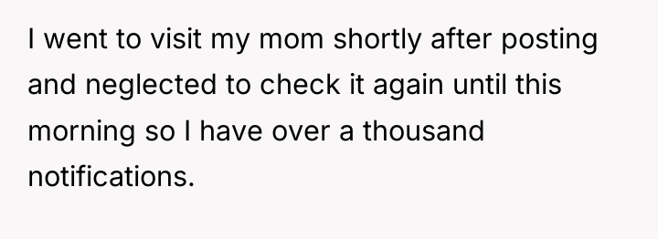 I went to visit my mom shortly after posting and...