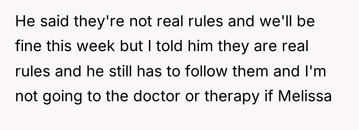 He said they're not real rules and we'll be fine...
