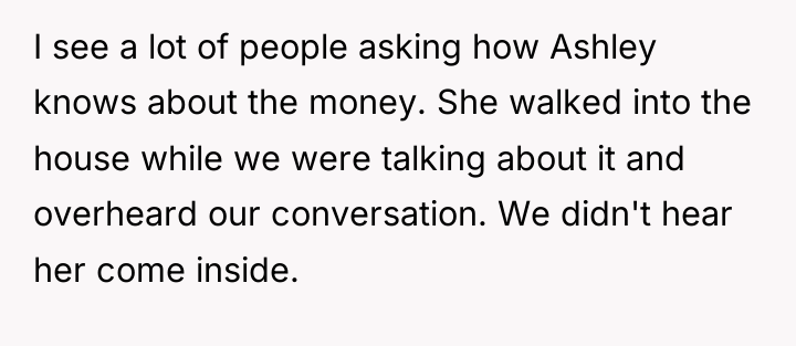 I see a lot of people asking how Ashley knows...