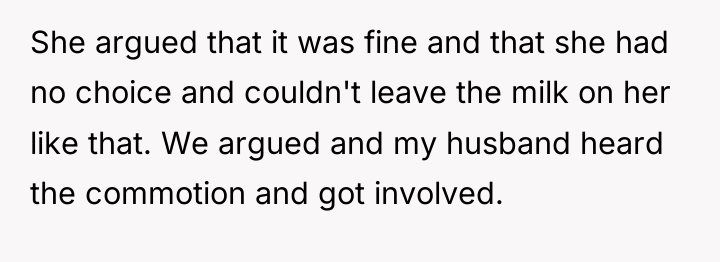 She argued that it was fine and that she had...