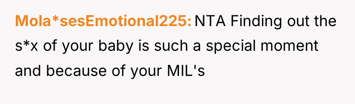 Mola*sesEmotional225 NTA Finding out the s*x of your baby is...