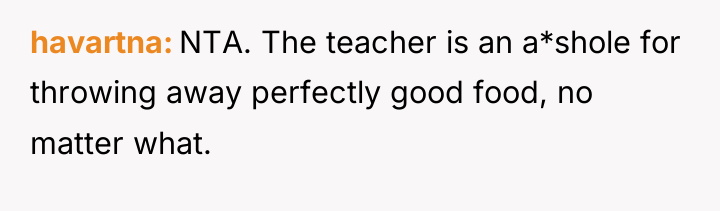 havartna NTA. The teacher is an a*shole for throwing away...