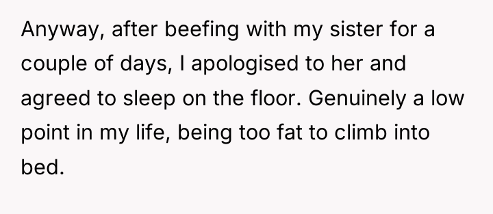 Anyway, after beefing with my sister for a couple of...