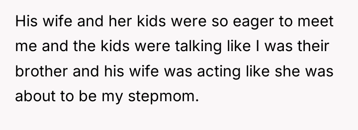 His wife and her kids were so eager to meet...