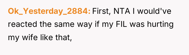 Ok_Yesterday_2884 First, NTA I would've reacted the same way if...