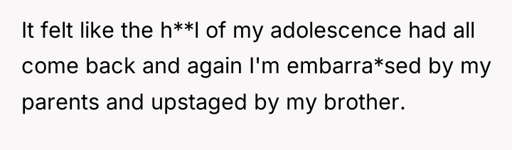 It felt like the h**l of my adolescence had all...