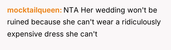 mocktailqueen NTA Her wedding won't be ruined because she can't...