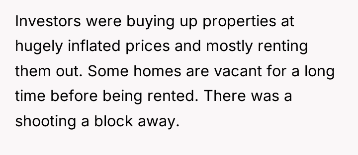 Investors were buying up properties at hugely inflated prices and...