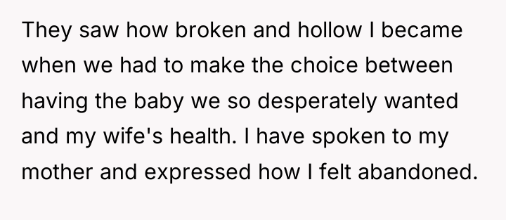 They saw how broken and hollow I became when we...