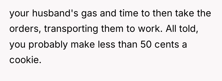 your husband's gas and time to then take the orders,...