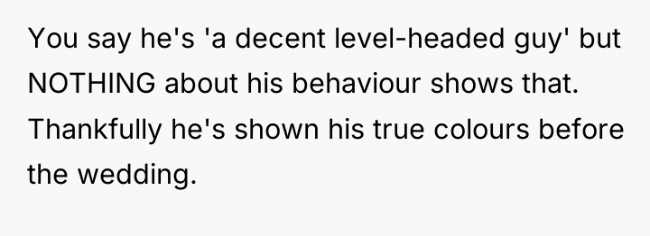 You say he's 'a decent level-headed guy' but NOTHING about...