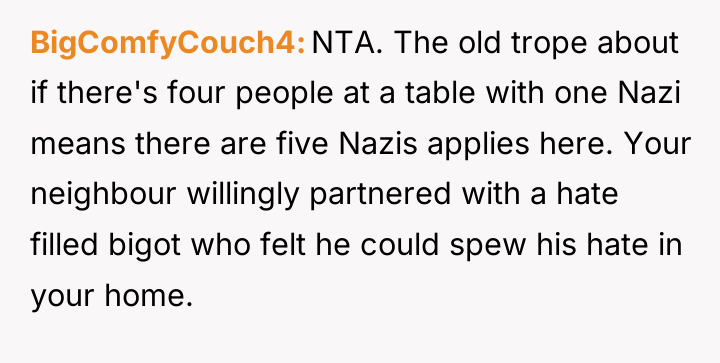 BigComfyCouch4 NTA. The old trope about if there's four people...