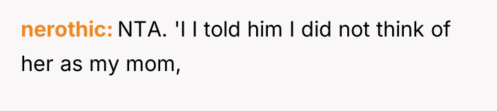 nerothic NTA. 'I I told him I did not think...