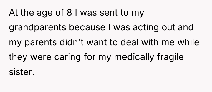 At the age of 8 I was sent to my...