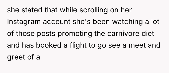 she stated that while scrolling on her Instagram account she's...