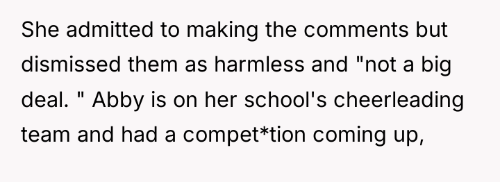 She admitted to making the comments but dismissed them as...