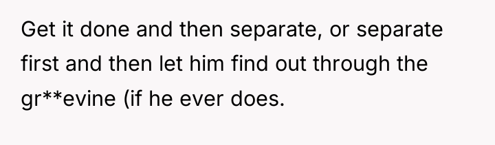 Get it done and then separate, or separate first and...