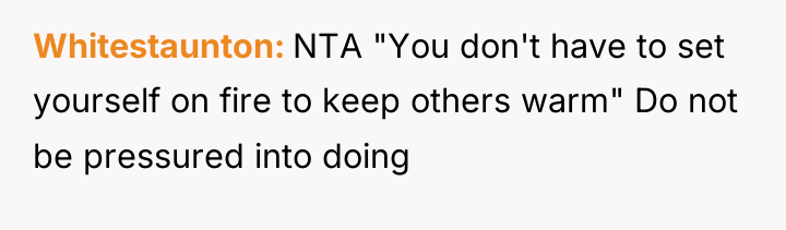 Whitestaunton NTA "You don't have to set yourself on fire...