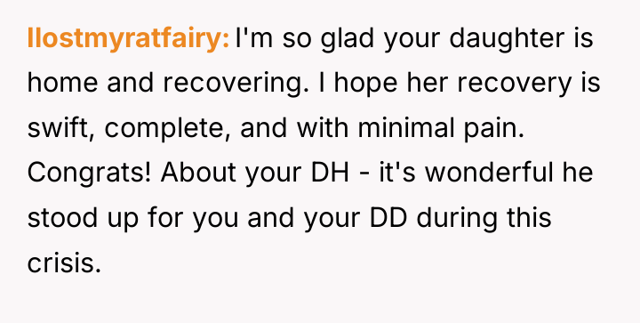 Ilostmyratfairy I'm so glad your daughter is home and recovering....