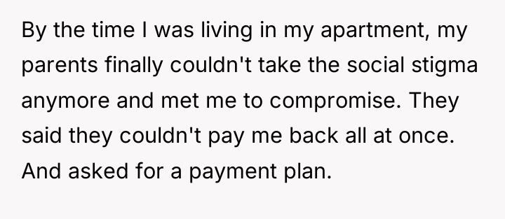 By the time I was living in my apartment, my...