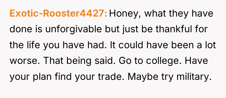 Exotic-Rooster4427 Honey, what they have done is unforgivable but just...