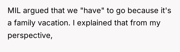 MIL argued that we "have" to go because it's a...