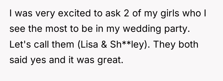 I was very excited to ask 2 of my girls...