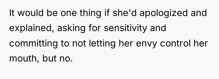 It would be one thing if she'd apologized and explained,...