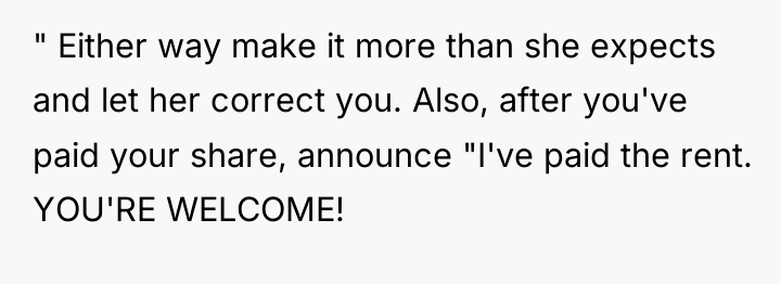" Either way make it more than she expects and...