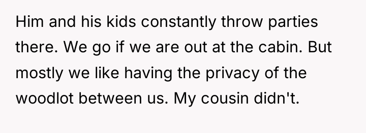 Him and his kids constantly throw parties there. We go...